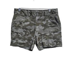 Eddie Bauer Shorts Legendwash Stetch Womens Size 4 Slightly Curvy Fit Camo (949)